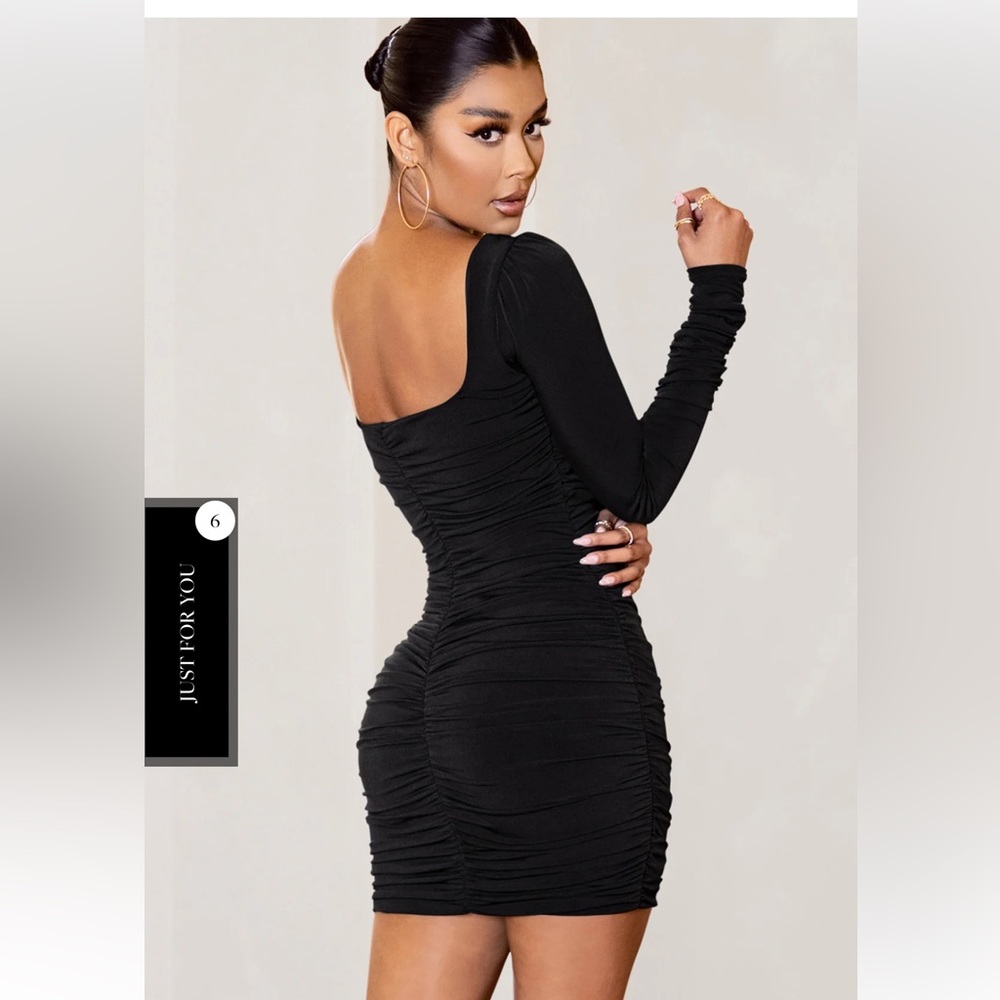 Club L London Ruched Mini Dress